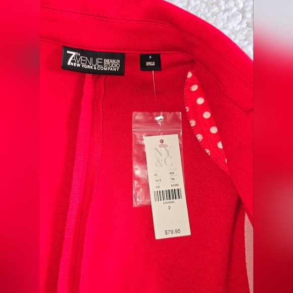 7th Avenue Design Studio Hour Glass One Button Cotton Blazer Sz.2 - Picture 11 of 12